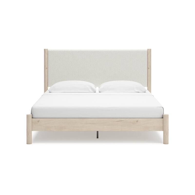 Signature Design by Ashley Cadmori Upholstered Panel Platform Bed