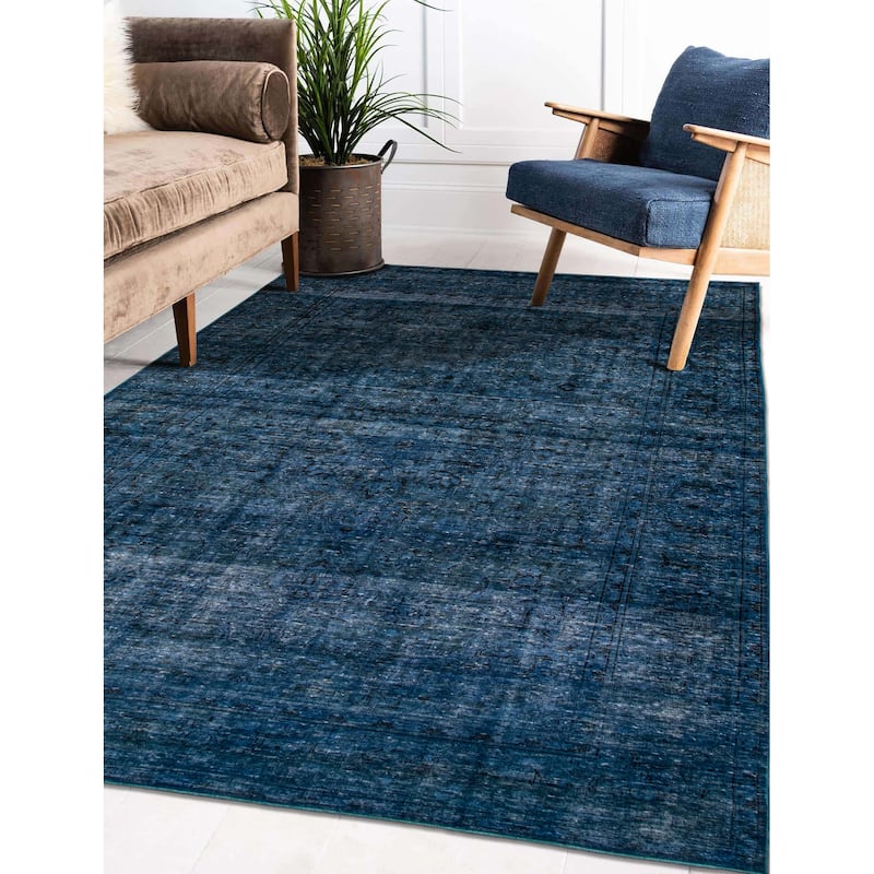 ECARPETGALLERY Hand-knotted Color Transition Blue Wool Rug - 6'10 x 10'4