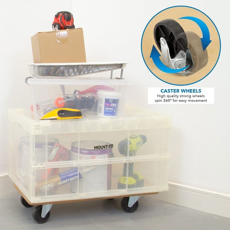 Mount-It! Small Platform Wooden Mover Dolly