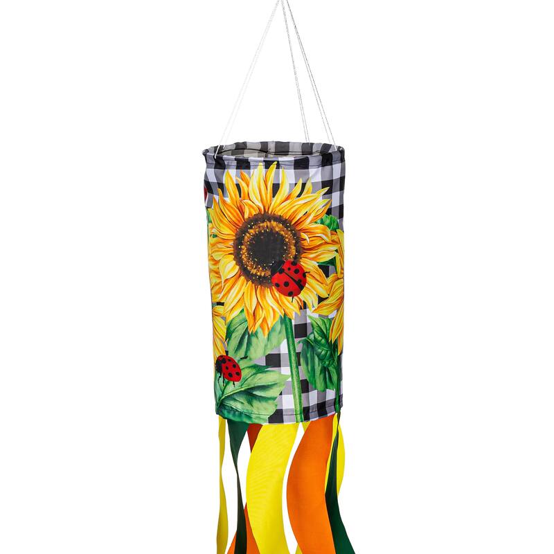 40" Sunflower Ladybugs Windsock