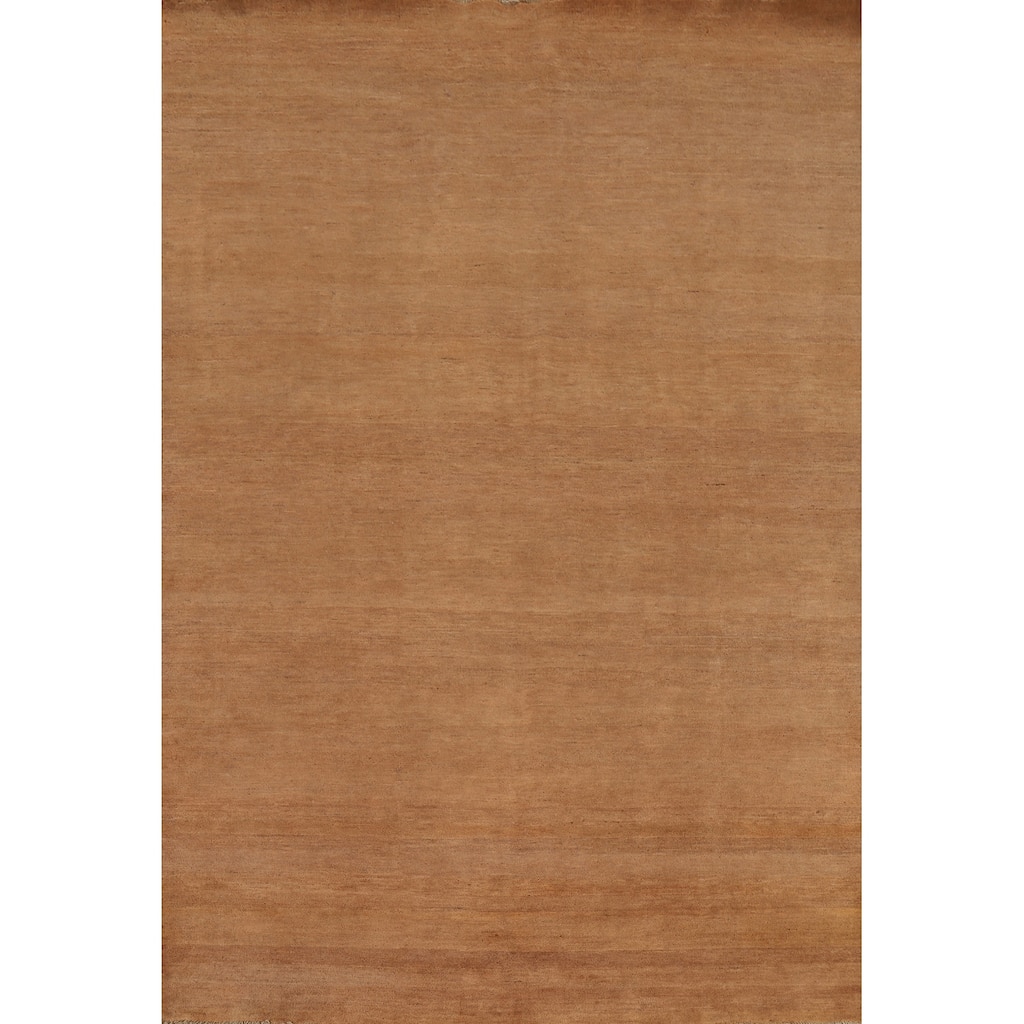 Modern Gabbeh Oriental Area Rug Hand-Knotted Wool Carpet - 6'8" x 9'5"