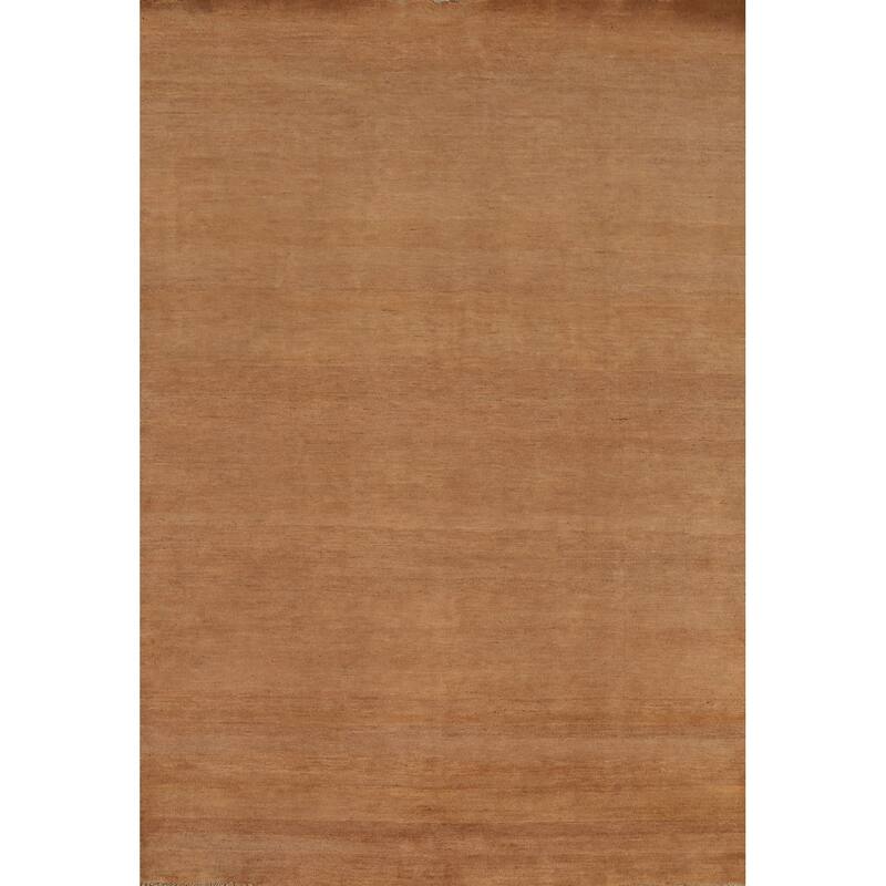 Modern Gabbeh Oriental Area Rug Hand-Knotted Wool Carpet - 6'8" x 9'5"