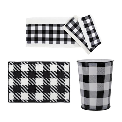 HiEnd Accents Camille Buffalo Check Bathroom Lifestyle Set, 5PC