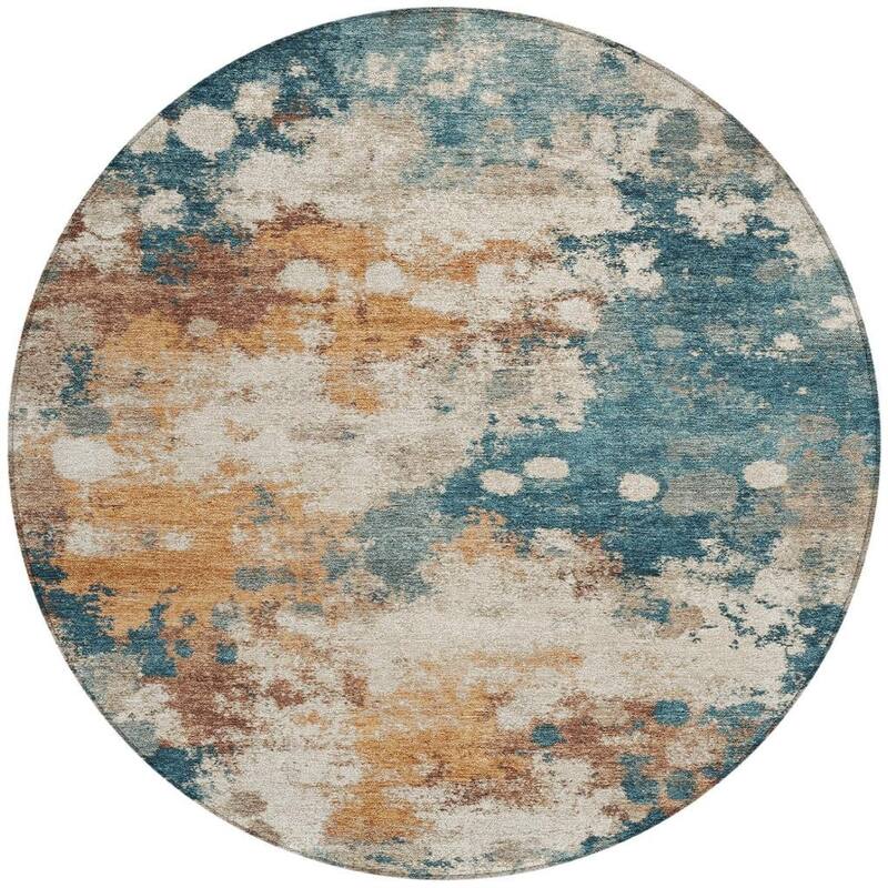 HomeRoots Abstract Transitional Rectangle Outdoor Rug