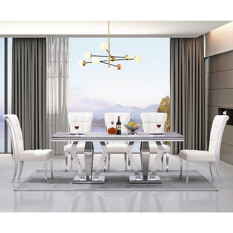 Luxury Velvet Upholstered Dining Chairs with Polished Gold Metal Legs