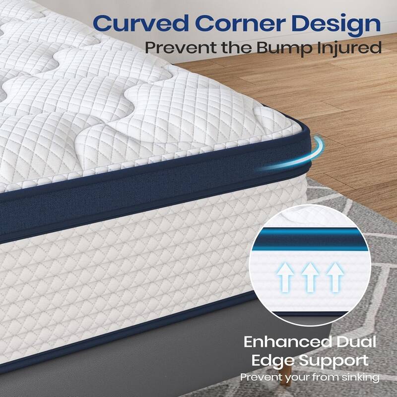 10" Queen Mattress,Memory Foam Hybrid Mattress with Space Cotton for Tight Sleep,Medium-Firm Cooling Mattress