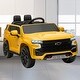 preview thumbnail 11 of 9, Chevrolet Licensed 12V Kids Ride On Car with Remote Control, Music, Lights, Suspension for Kids Ages 3-6 - Yellow