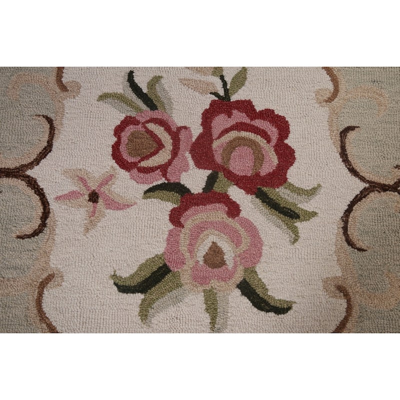 Traditional Aubusson Hand-Tufted Rug Oriental Wool Carpet