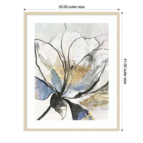 Outlined Floral I by Asia Jensen Wood Framed Wall Art Print - Svelte ...