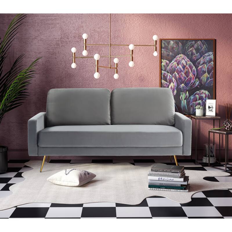 Divani Casa Huffine Modern Grey Fabric Sofa
