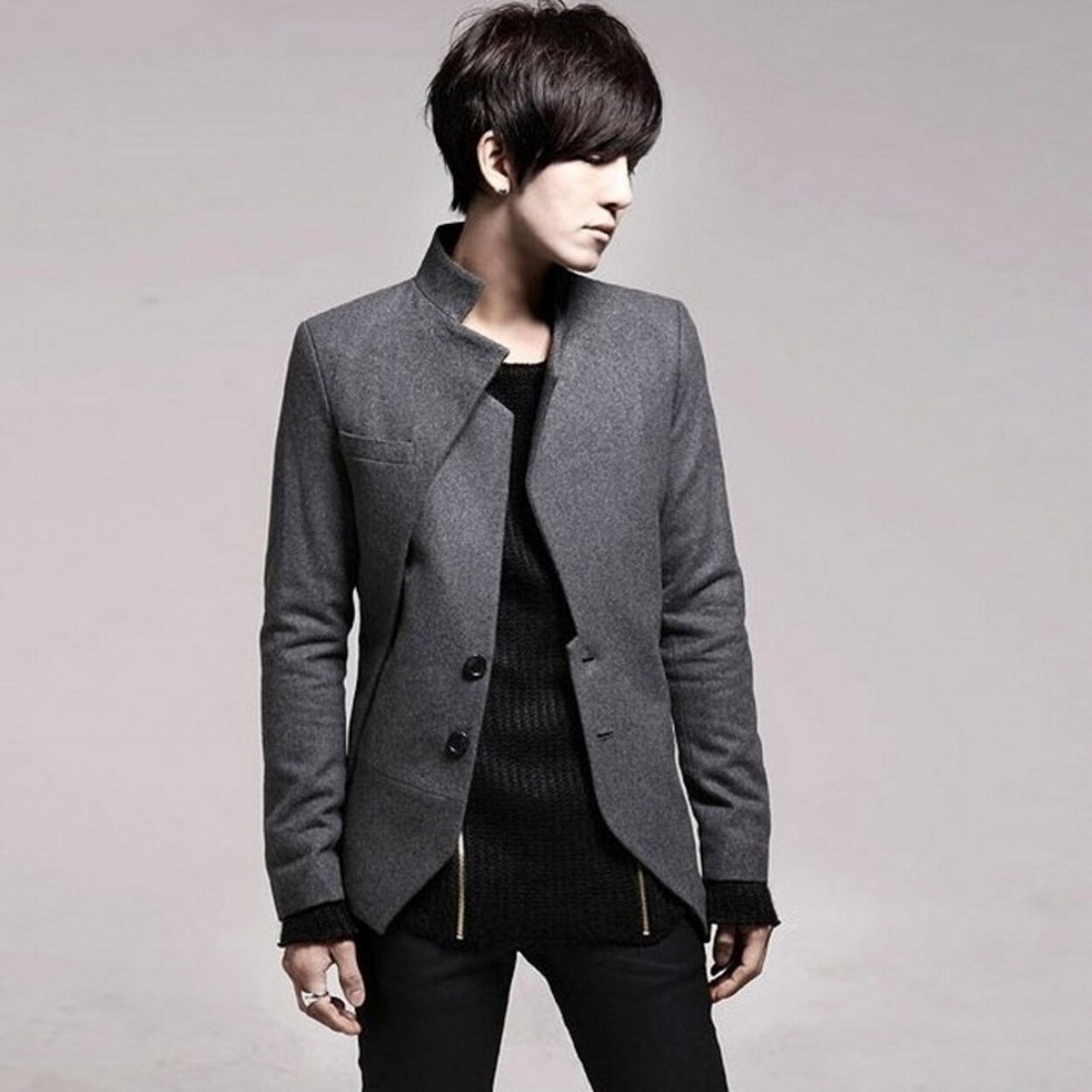 Shop Winter Men Korean Men Cultivating Small Woolen Suit Tide Male