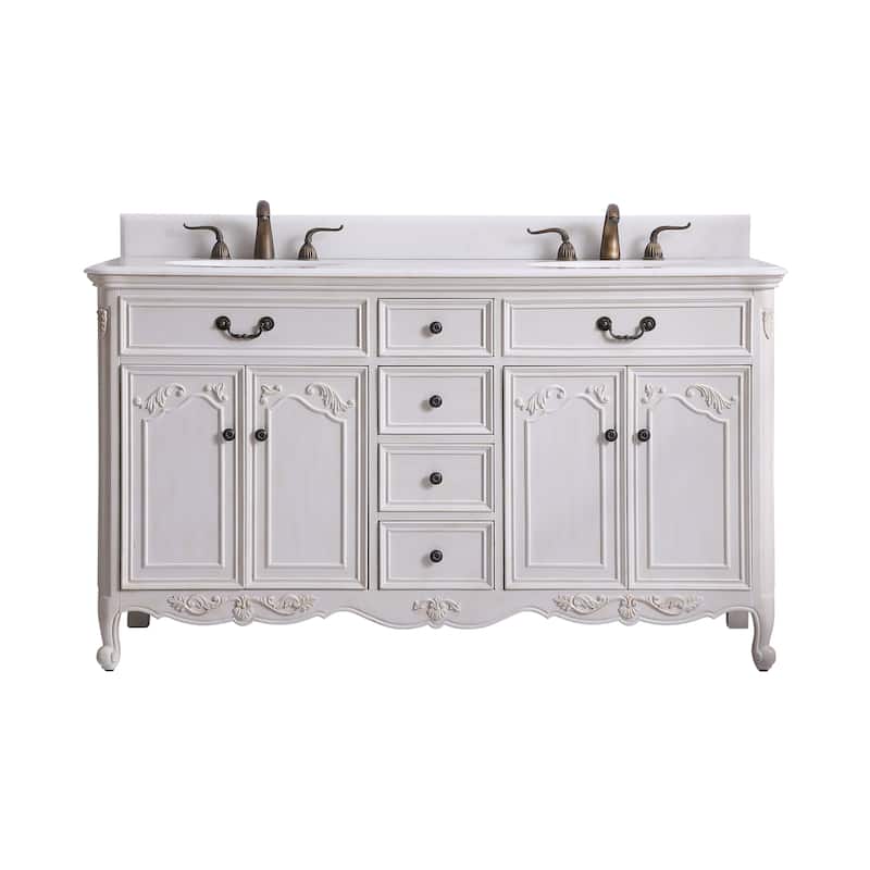 60" Double Bathroom Vanity Sink