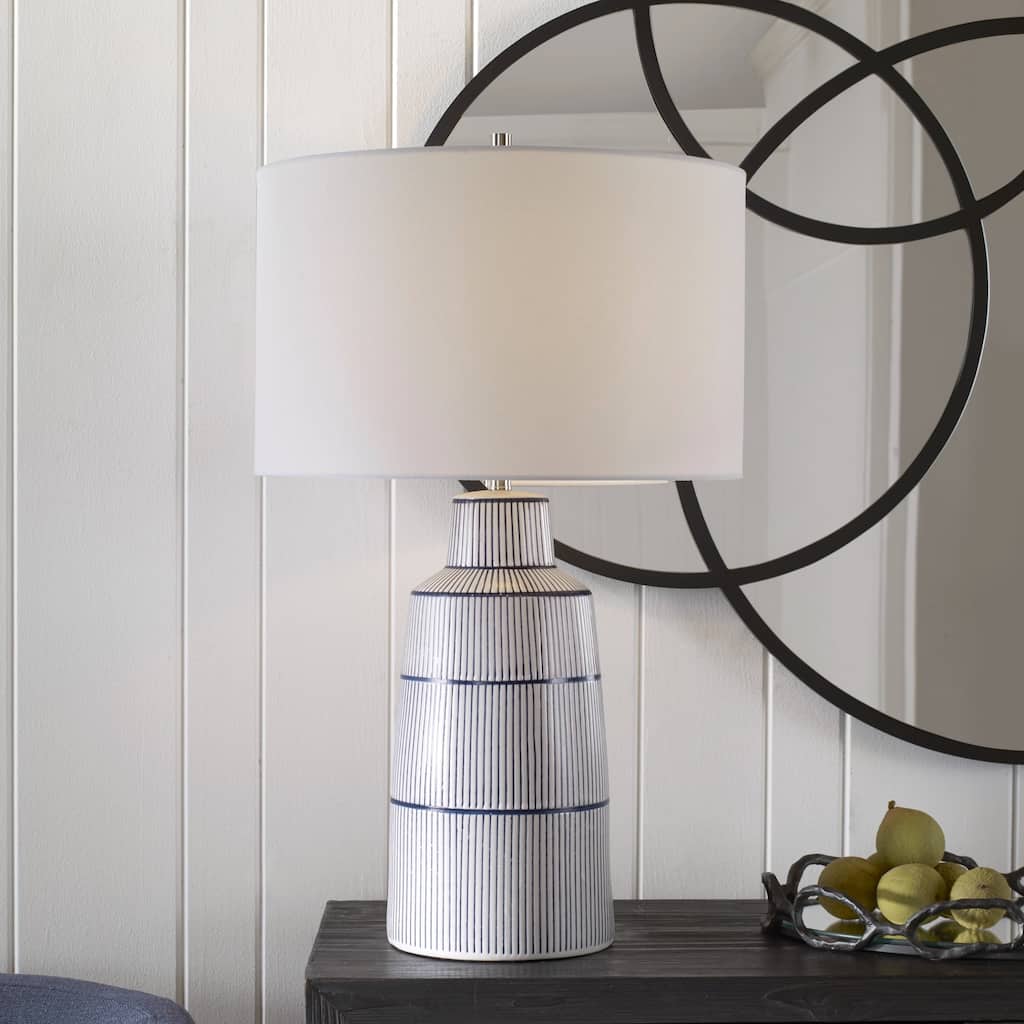 Nautical Stripe Ceramic Table Lamp - 28.5"