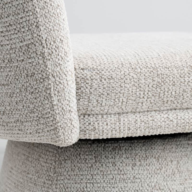 Upholstered Fabric 360°Swivel Dining Chair(Set of 4)