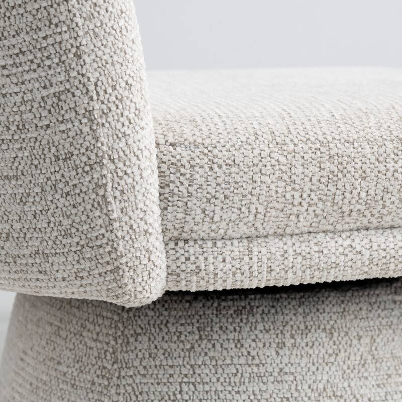 Upholstered Fabric 360 Swivel Dining Chair(Set of 6)