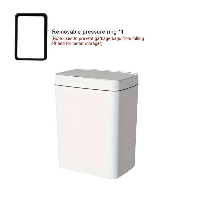 Touchless 15L Smart Sensor Trash Can with Lid – Odor-Free Bin
