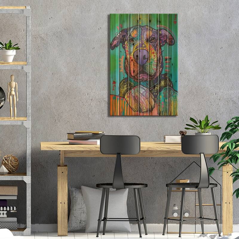 Jack Of Hearts Print On Wood by Dean Russo - Multi-Color