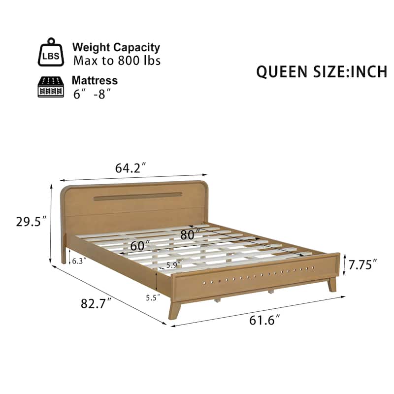 Christopher Knight Home- Alaric Solid Pine Wood Bed with Headboard