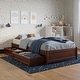 preview thumbnail 5 of 190, Barcelona Panel Platform Bed with Storage Drawers Walnut - Twin