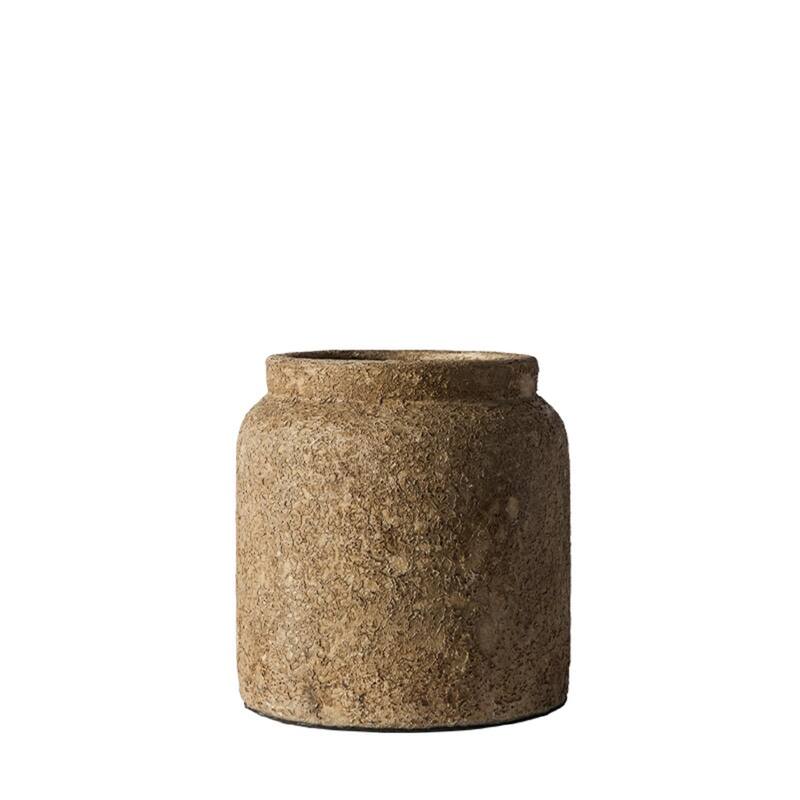 Terracotta Mason Jar Vase - 11" - Antique Finish