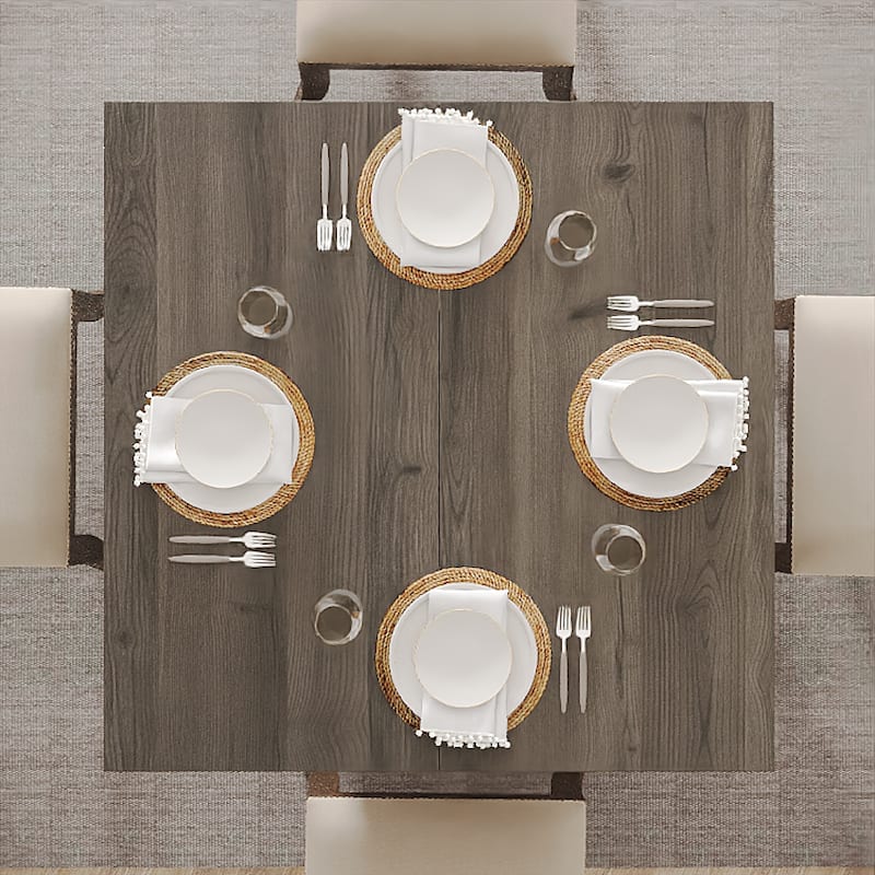 31.5-Inch Square Dining Table for 4, Farmhouse Kitchen Table for Dining Room - 31.5"D x 31.5"W x 29.53"H