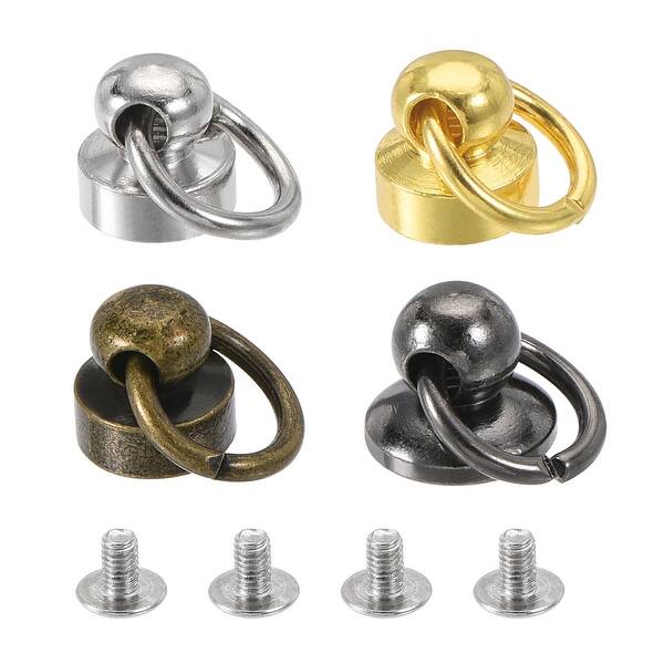 8x8mm Pull Ring Rivets Studs Round Head for DIY Brass 4 Colors 40pcs ...