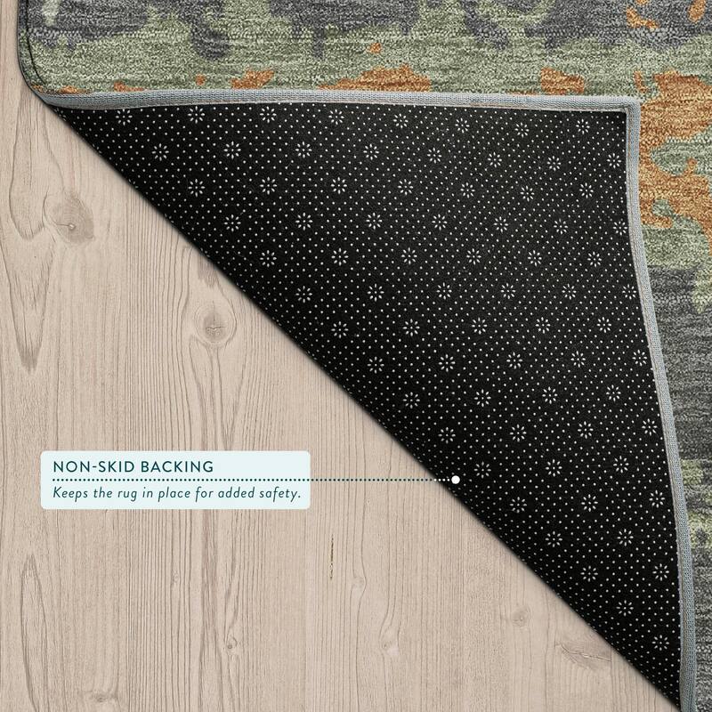 Machine Washable Indoor/ Outdoor Modern Buena Chantille Rug