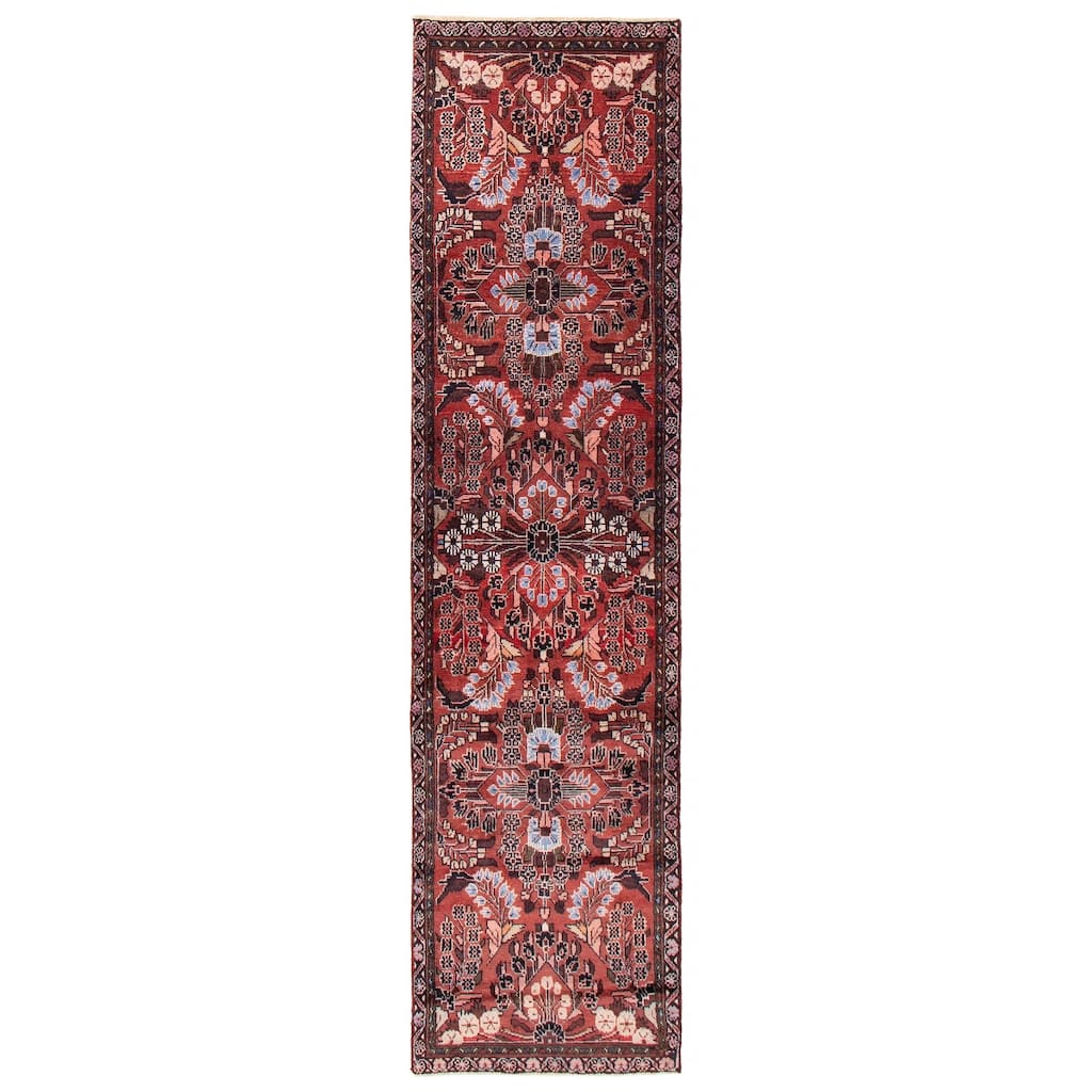 ECARPETGALLERY Hand-knotted Andelz Red Wool Rug - 2'10 x 11'1