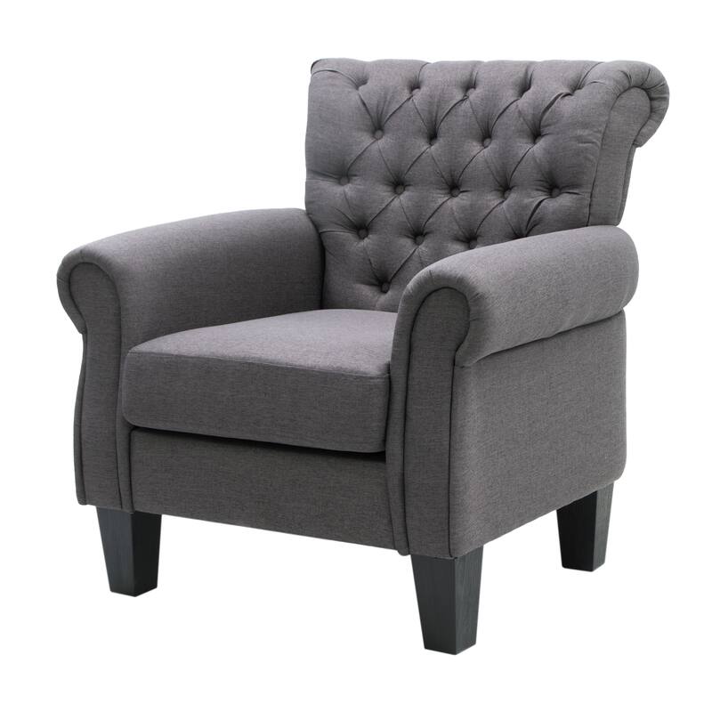 Accent Club Chair Comfortable Single Sofa Chair Indoor Seating with Arms & Padded Seat