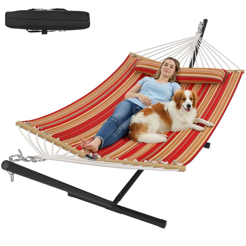 EROMMY Modern Portable Hammock, Hand-Woven Ropes, Anti-Tipping Design for Backyards, Beaches & Campsites