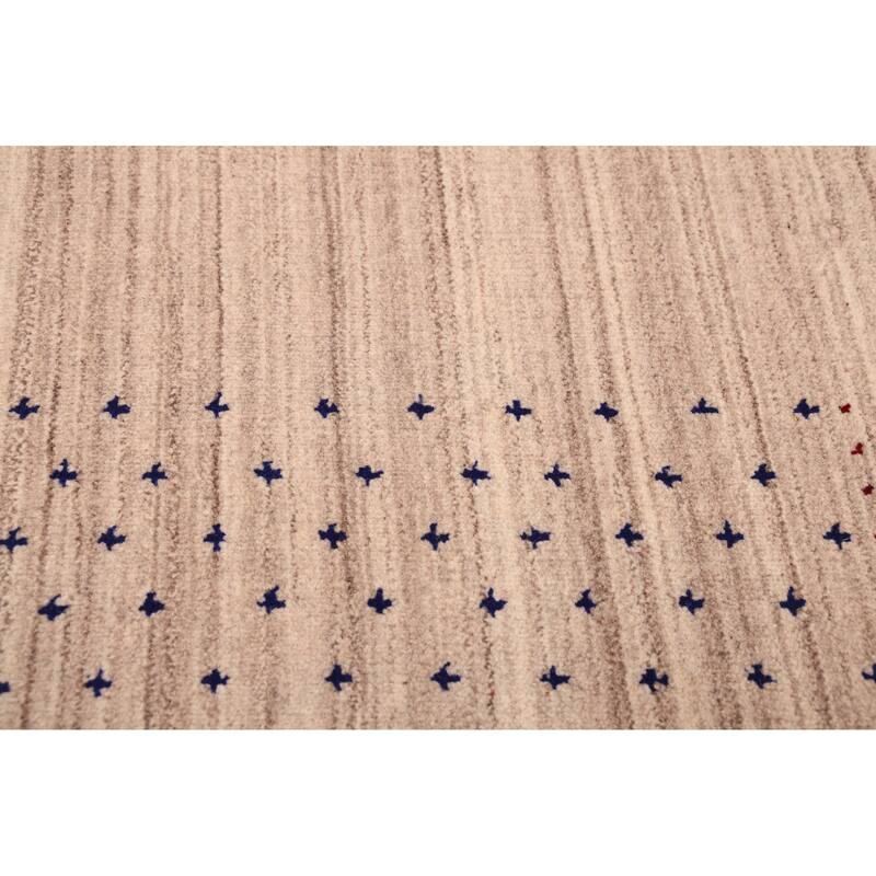 ECARPETGALLERY Hand Loomed Kashkuli Gabbeh Taupe Wool Rug - 8'1 x 9'10