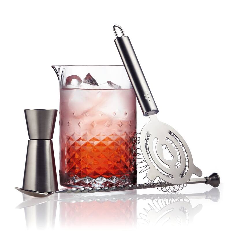 Libbey Classic Cocktail Carats 4-Piece Bar Mixing Set - Set of 4