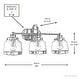preview thumbnail 6 of 5, Luxury Industrial Chic Bathroom Vanity Light, 11.25"H x 26"W, with Art Deco Style, Olde Bronze Finish by Urban Ambiance