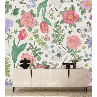Little Floral Wallpaper Peel and Stick and Prepasted - Bed Bath ...