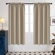 preview thumbnail 76 of 85, Deconovo Solid Rod Pocket Curtain Panel Pair, Set of 4 Panels 38x63 Inch - Khaki