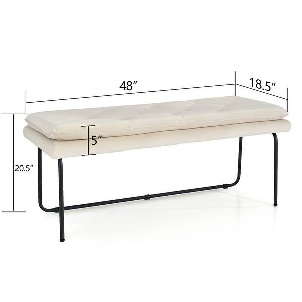 48 inch Nano Upholstered Tufted Bench - Bed Bath & Beyond - 36983218