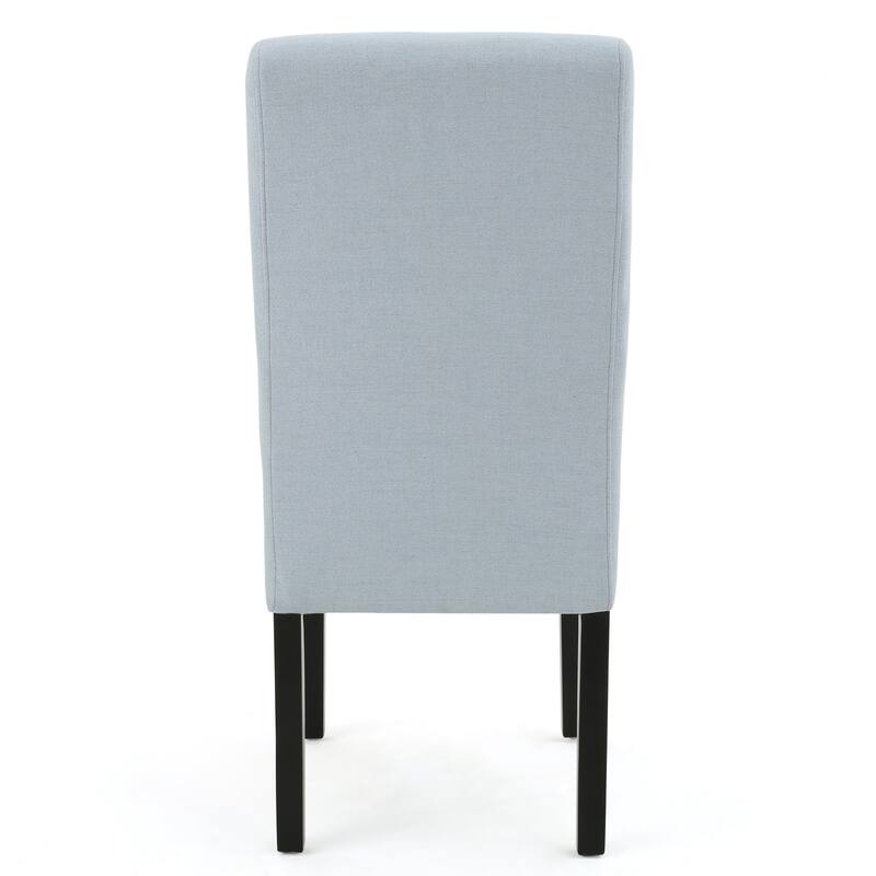 Set of 2 Light Blue Fabric Dining Chair Side Chair T-Back Accent Chair