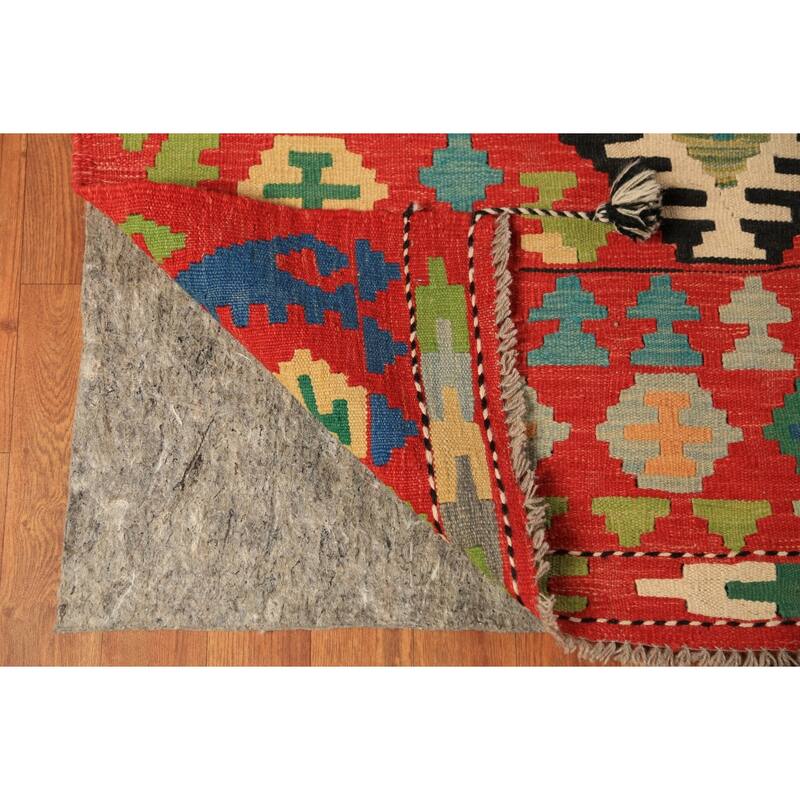 Tribal / Geometric Kilim Oriental Large Rug Flatweave Wool Carpet - 9'10"x 16'4"