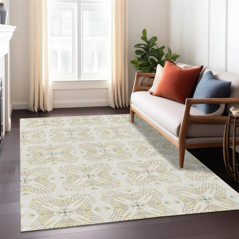 Machine Washable Indoor/ Outdoor Modern Frontenac Chantille Rug