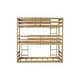 preview thumbnail 20 of 18, Rubber Wood Detachable Triple Twin Bunk Bed with Two Built-in Ladders,Guardrails,Kids and Baby