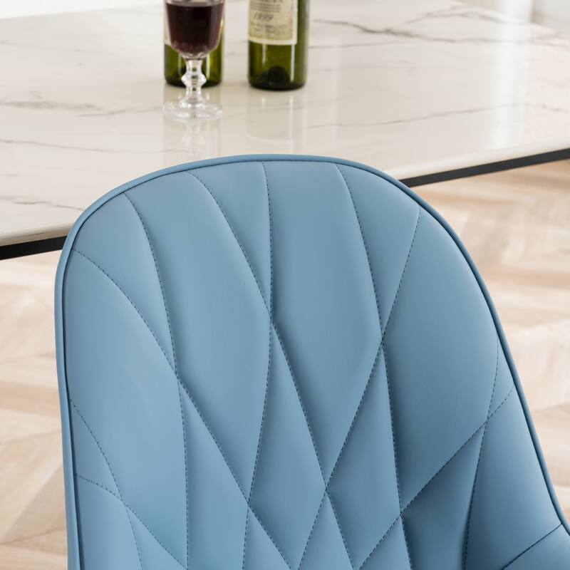 Modern Dining Chairs Set of 2 with Curved Backrest