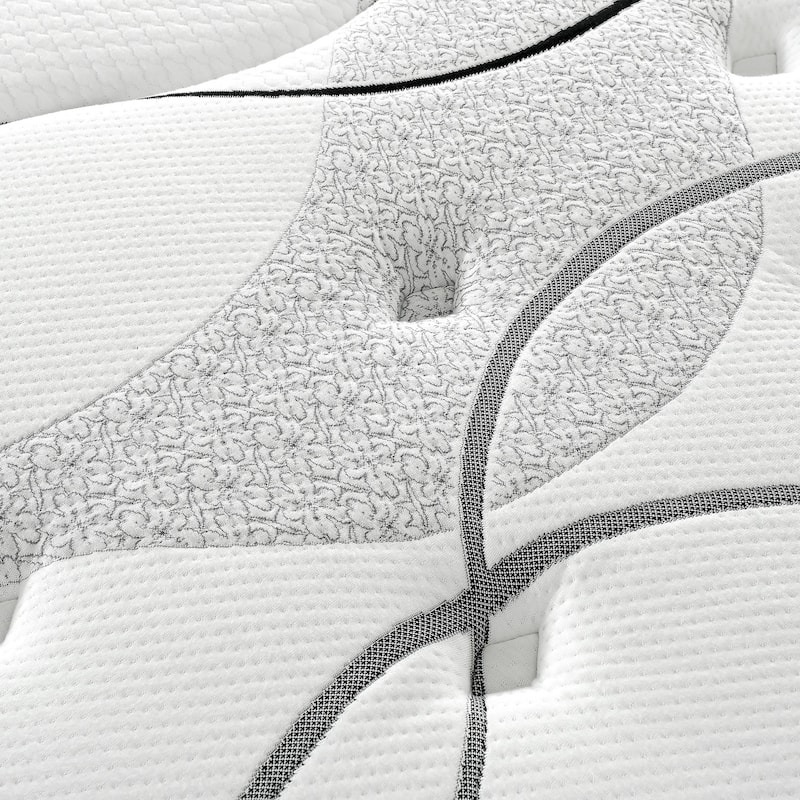 Dani 14 Inch Queen Size Mattress, Pocket Coil Hybrid and Foam Layers