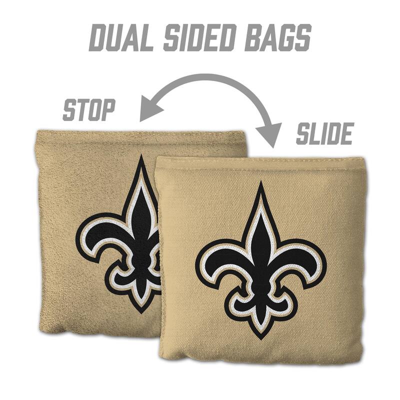 New Orleans Saints NFL Dual Sided Pro Stop & Slide Cornhole Bags