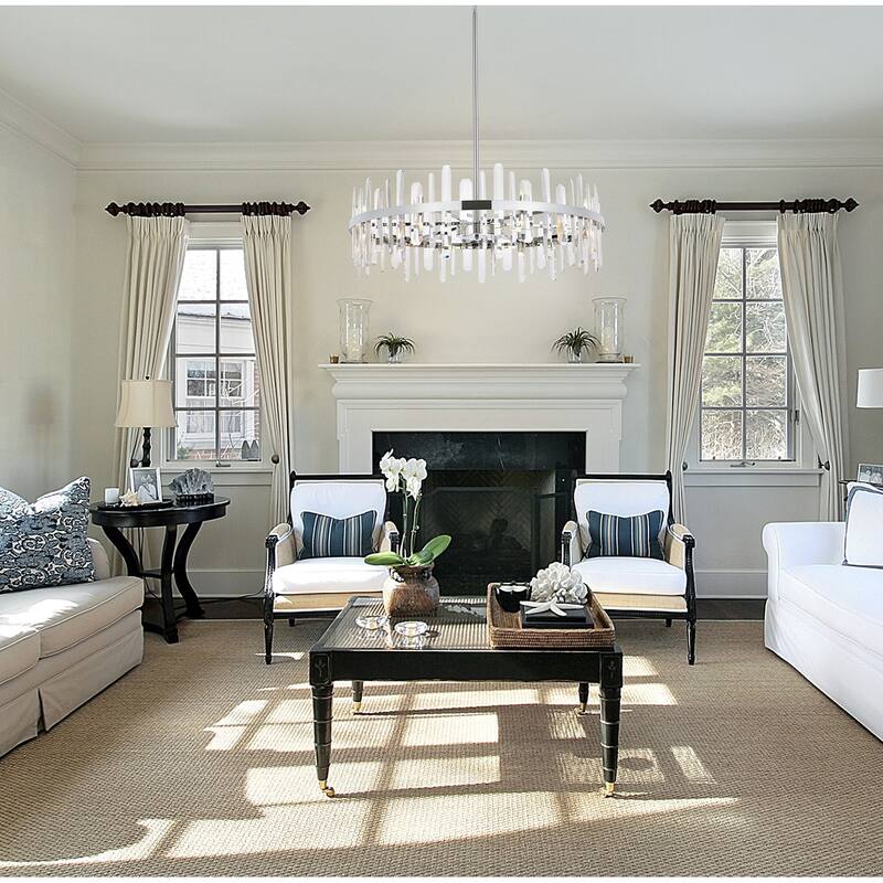Indigo Home 36 inch crystal round chandelier