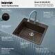 preview thumbnail 46 of 59, Karran Top Mount 25 in. Single Bowl Quartz Kitchen Sink Kit