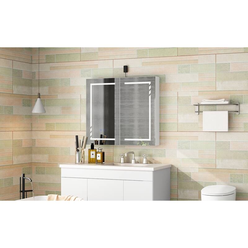 Contemporary Vanity Set Ceramic Basin and Chic Medicine Cabinet Combo