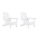 Laguna Outdoor Eco-Friendly Poly Folding Adirondack Chair (Set of 2) - White