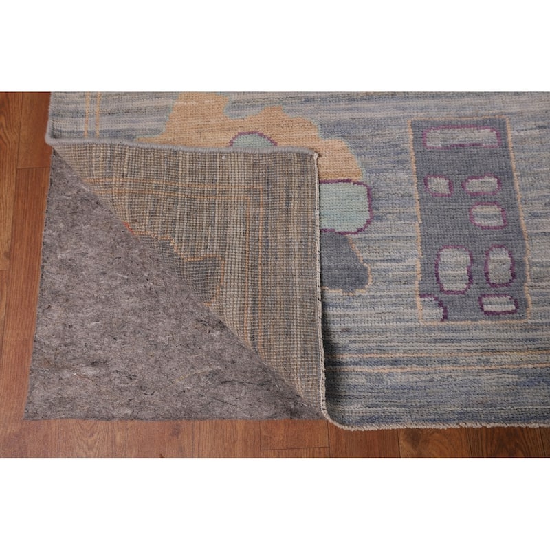 Vegetable Dye Oushak Turkish Large Area Rug Handmade Wool Carpet - 12'5"x 14'9"