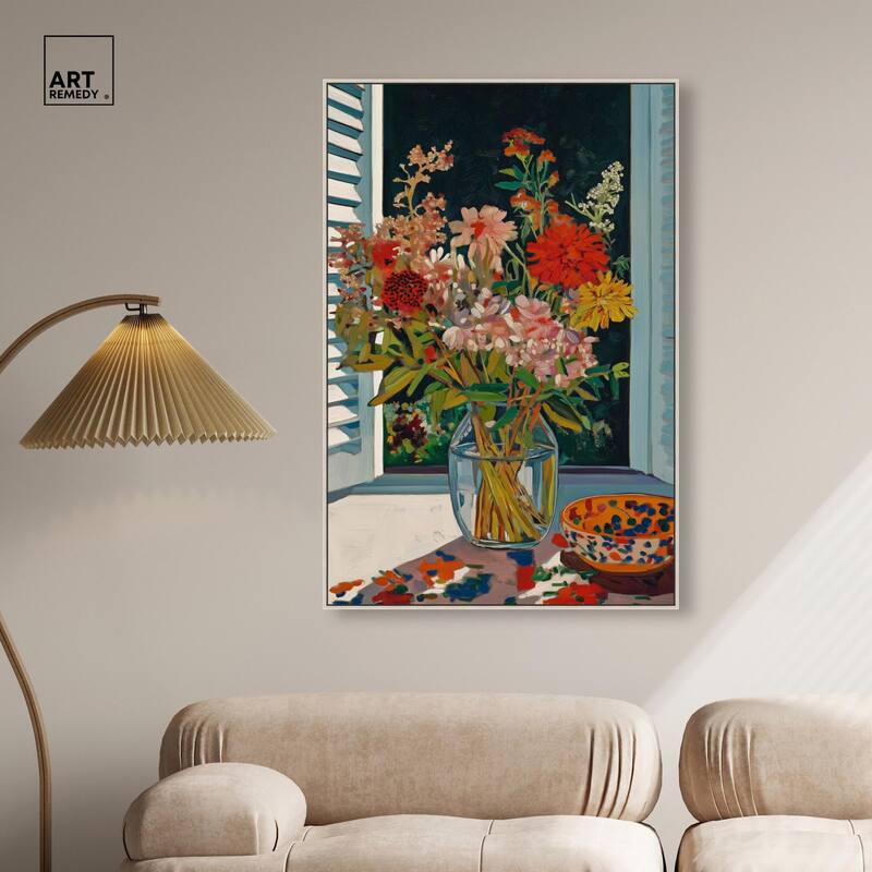 Vase on a Windowsill Canvas by Art Remedy