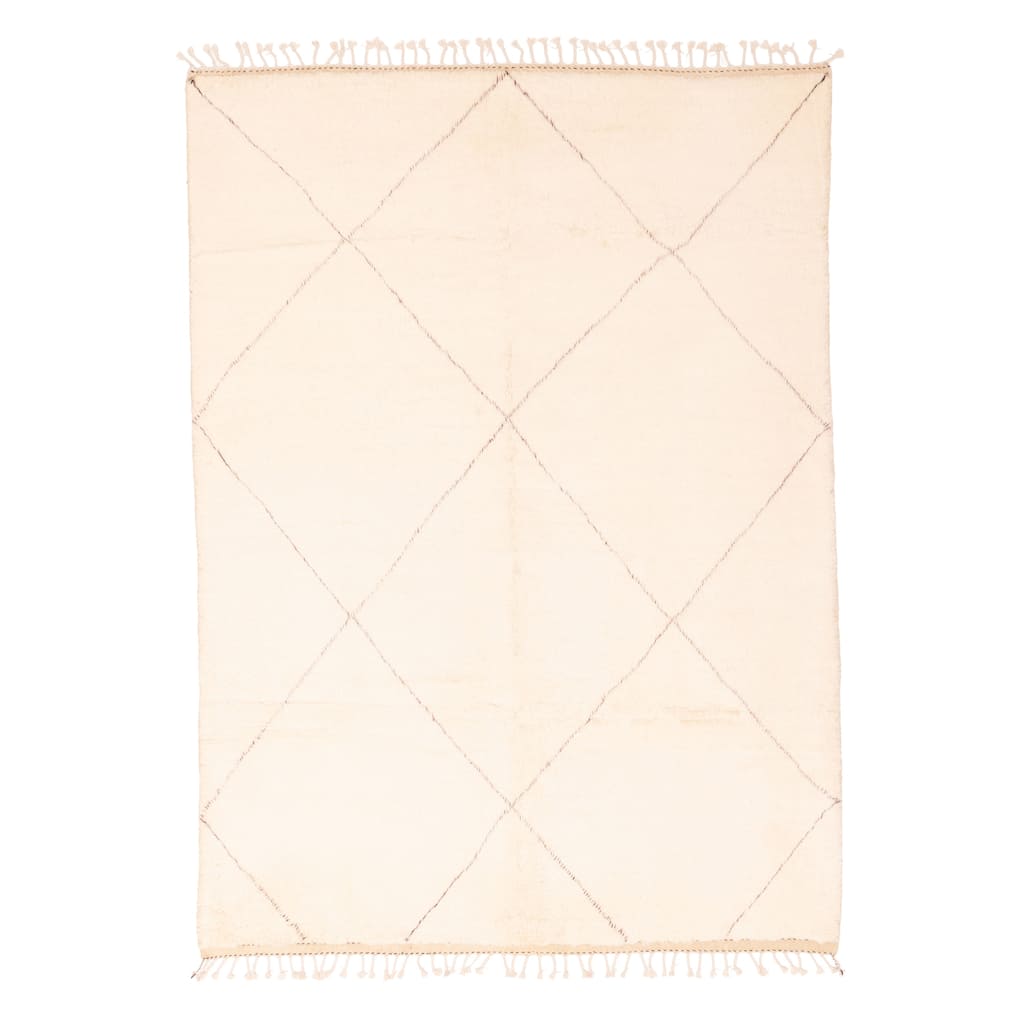 ECARPETGALLERY Hand-knotted Pak Finest Marrakesh Cream Wool Rug - 5'9 x 7'9